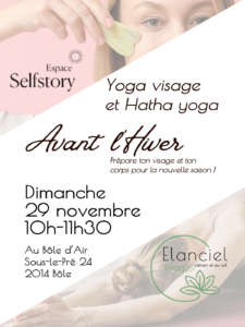 Hatha yoga et yoga visage le 29 novembre à Bôle